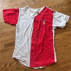 Vintage Betty Boob button up swimsuit coverup